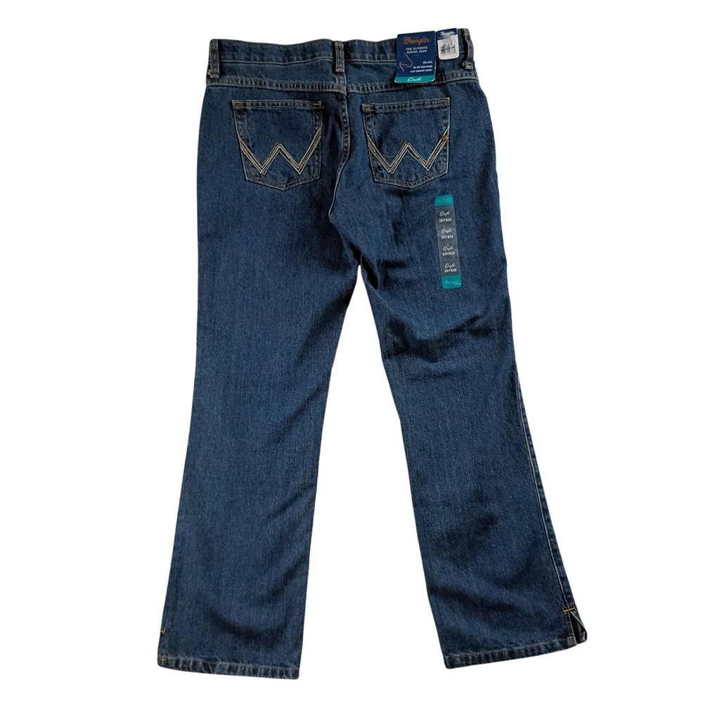 Wrangler Cash Ultimate Riding Jean Women 29 32x30 Blue Mid Rise No Gap Waistband